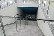 Stairs toward lower platform (January 2021)