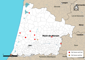 Carte des communes avec sites Seveso