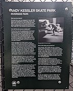 Andy Kessler Skatepark Plaque by NYC Parks Department