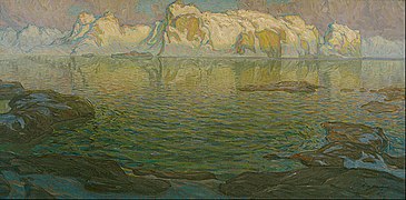 Silent Evening: Scene from Lofoten, óleo sobre lienzo, 1910–14.