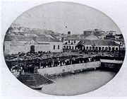 Vista do cais do porto no final do século XIX