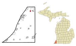 Location of Coloma, Michigan