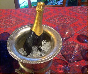 A picture taken, of Champagne.
