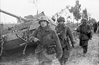 Un Elefant durante la Batalla de Anzio, en marzo de 1944.