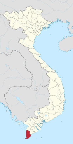 Расположение Камау во Вьетнаме