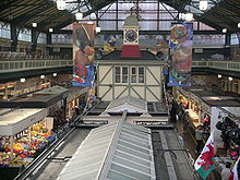 Cardiff Market on St Mary Street in the city centre Cardiff Market.JPG