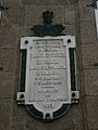 Placa en su residencia en la Coruña.