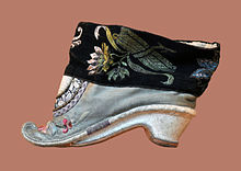lotus shoe for bound feet. The ideal length for a bound foot was 8 ...