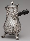 French Rococo coffeepot; 1757; height: 29.5 cm; Metropolitan Museum of Art