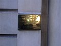 Plaque outside the embassy in English and Italian