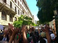 Файл: Акция протеста FeesMustFall у здания парламента - вступление в парламент.