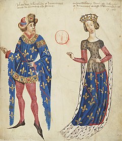 Français 22297, fol. 17, Жан I де Бурбон и сын épouse.jpeg