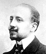 Gabriele D'Annunzio, national poet (vate) of Italy was the voice of nationalist revolutionaries calling for joining the Allies Gabriele D'Annunzio.jpg