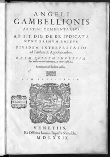 Angelo Gambiglioni, De re iudicata, 1579 Gambiglioni, Angelo - De re iudicata, 1579 - BEIC 10953794.tif