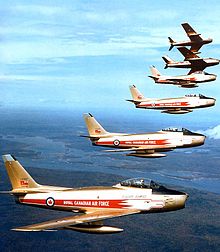 RCAF Golden Hawks Canadair Sabres Goldenhawks1959.jpg