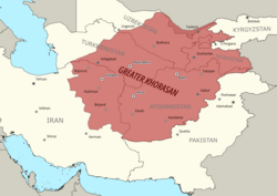 Approximate map of Greater Khorasan