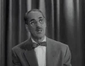 English: Groucho Marx in the '50s quiz sow &qu...