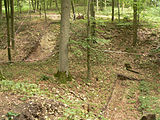 Zwei kleinere, frühere Ausgrabungsbereiche auf dem Harzhorn