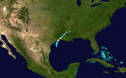 Parcours de l'ouragan Humberto