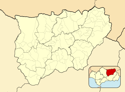 Location map Spain Province of Jaén