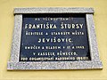 Pamětní deska starosty Františka Štursy na základní škole