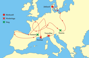 Die Wanderung der Kimbern und Teutonen