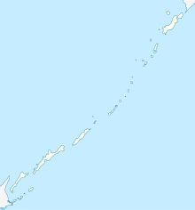 貝殻島の位置（千島列島内）