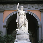L’Italia turrita e stellata, 1861, Palazzo Reale of Naples. Note the little star on the crown.