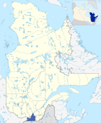 モンテレジー地域のケベック州内の位置
