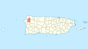 Location of Moca in Puerto Rico