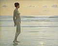 Junge Frau am Strand, 1920