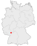 Position of Mannheim in Germany