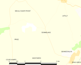 Mapa obce Sommelans