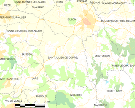 Mapa obce Saint-Julien-de-Coppel