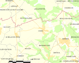Mapa obce Chars
