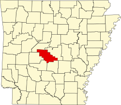 Karte von Saline County innerhalb von Arkansas