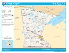 An enlargeable map of the state of Minnesota Map of Minnesota NA.png