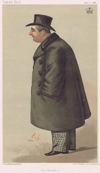 Уильям Браднелл-Брюс, 4-й маркиз Эйлсбери, карикатура Либорио Проспери на Ярмарке тщеславия, апрель 1888 года
