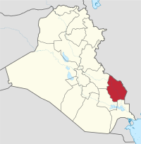 Location of Maysan Governorate