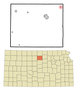 Location of Scottsville, Kansas