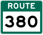 Route 380 marker