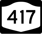 Straßenschild der New York State Route 417