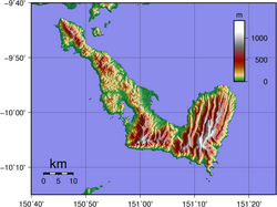 Остров Норманби (Папуа-Новая Гвинея) Topography.png