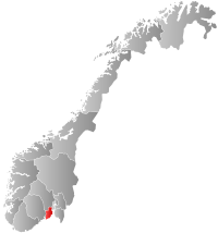 Localização de Vestfold na Noruega