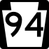 PA Route 94 marker