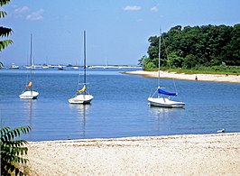 Zeilboten aan het strand