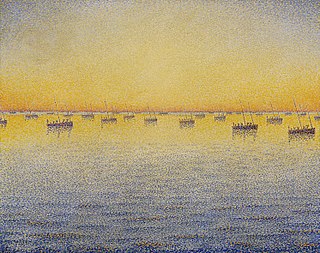 Soleil couchant, pêche à la sardine, Concarneau, Opus 221