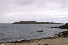 L'île Agot vue de la plage des dunes de Perron