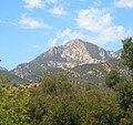 Arlington Peak of the Santa Ynez Mountains from Skofield Park in Santa Barbara, CA: Sep 2017