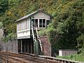 ex-LNWR signal box still in use at Bangor, Gwynedd, Wales